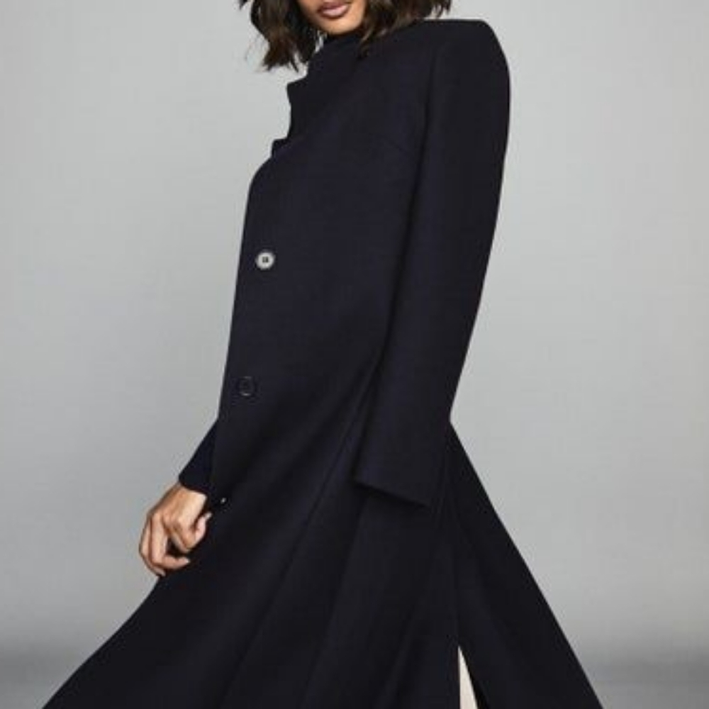 NWOT REISS | $645 Mason Longline Wool Blend Coat - Picture 4 of 10